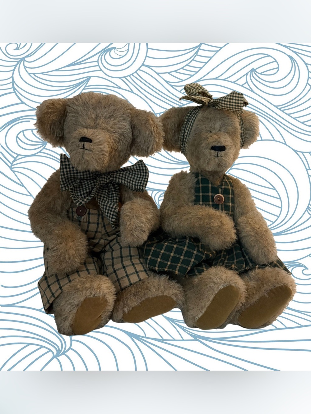 Susan Baker vintage collectible teddy bears Emily and Emmet